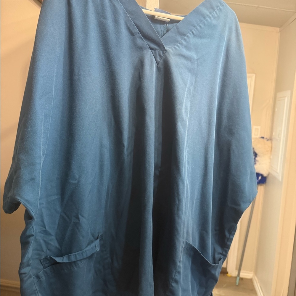 Cherokee Authentic Scrubs Blue V-Neck Women's Tunic